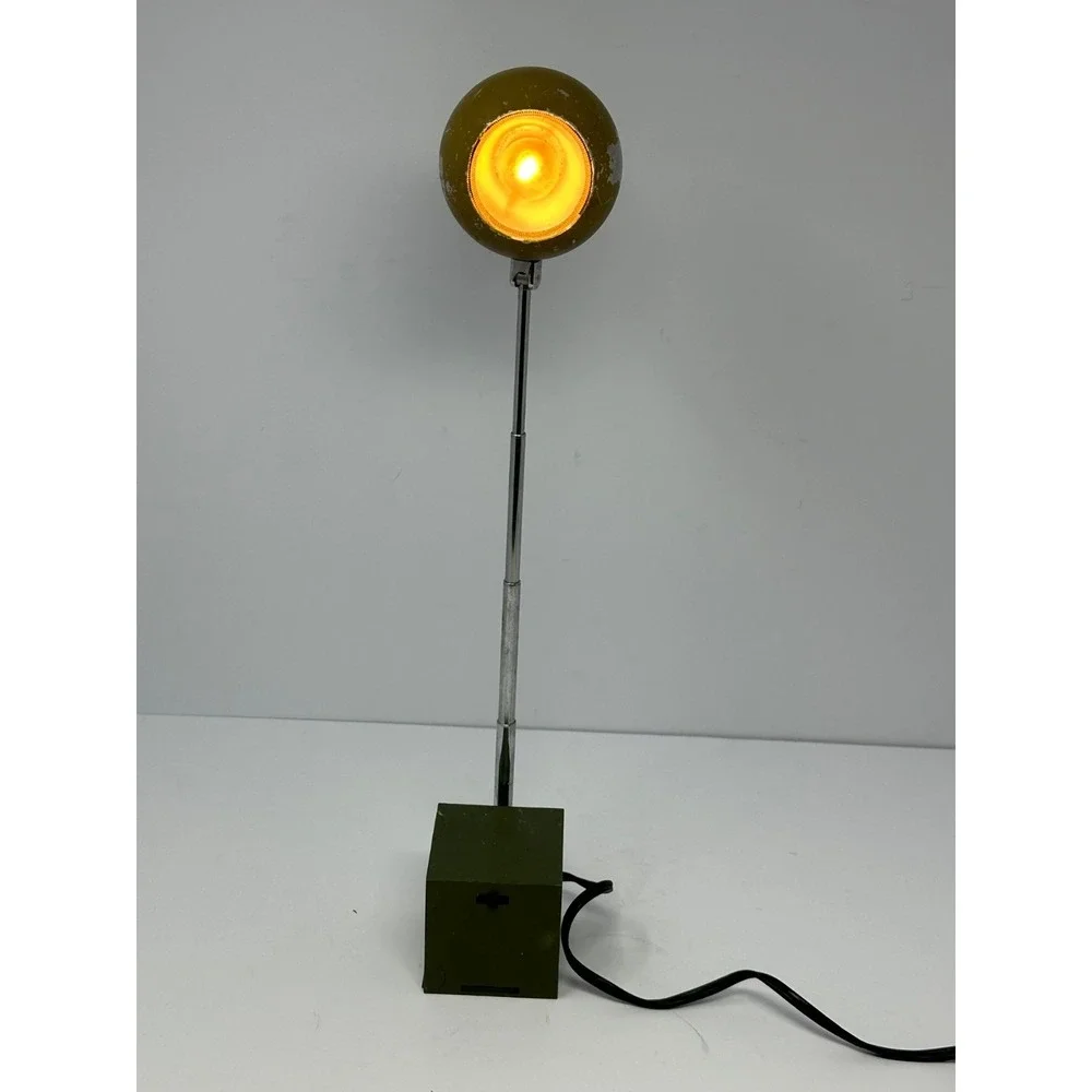 Vintage 1960's MCM Lightolier Lytegem Telescopic Antenna Eyeball Orb Desk Lamp